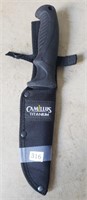 Camillus Titanium Knife with Sheath, About 9.5"