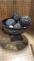 Decor bowl with balls heavy