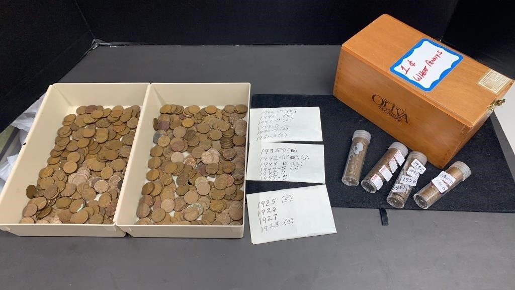 Lincoln Wheat Cents: (4) Rolls (see pics for