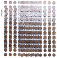 Lot of Canada One Cent Coins - 352 x 1970's 4 Page