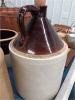 Brown and white stone 2 gallon jug