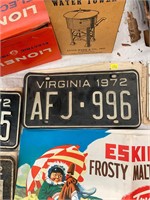 Pair of 1972 Vintage License Plates