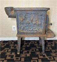 Cawley-LeMay cast iron wood stove. Embossed sides!