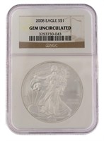 2008 - GEM Uncirculated American Silver Eagle