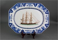 Chinese Export Blue and White Porcelain Plate