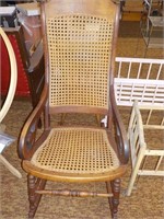Lincoln caned back seat rocker