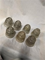 7 Vintage insulators - Whitall-Tatum, Etc