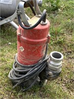 MultiQuip Single Trash pump 549584 used in good co