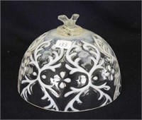Spanish Lace butter dish lid - white opal
