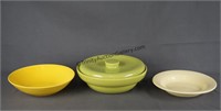 3 Mid Century Fiesta Rhythm Kitchen Serving Bowls