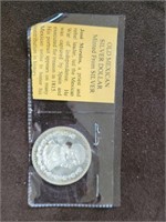 Old Mexican silver dollar minted from Silver