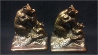 1940's Copper Bear Bookends