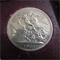 1951 5 SHILLING ENGLISH COIN