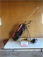 Golf Bag, Vintage Clubs, Golf Shoes & Golf Balls