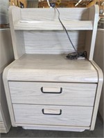 PAIR OF 2 DRAWER NIGHT STANDS, STEP BACK