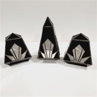 Stained Glass Bookends, Art Deco Piece