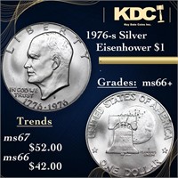 1976-s Silver Eisenhower Dollar 1 Grades GEM++ Unc