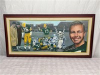 Bart Starr Signed Packers Canvas Giclee #1/150