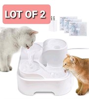 Lot of 2, GOYJOY Cat Water Fountain, Ultra Silent