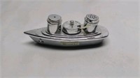 Salt and pepper shakers boat