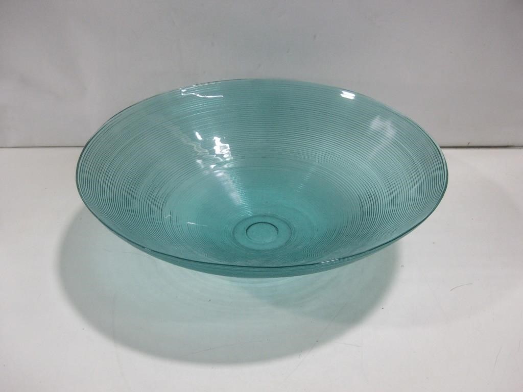 17.5"x 5" Glass Fruit Bowl