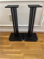 Lot of two black wood speakers stems