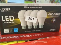 Feit Electric bright white LED bulbs 4pack