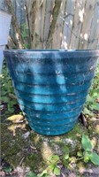 Plastic Blue Planter 17x18