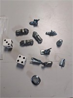 Monopoly Metal Player Pieces & Dice