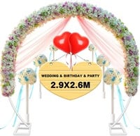 Round Backdrop Stand 9.5FT White Wedding Arch