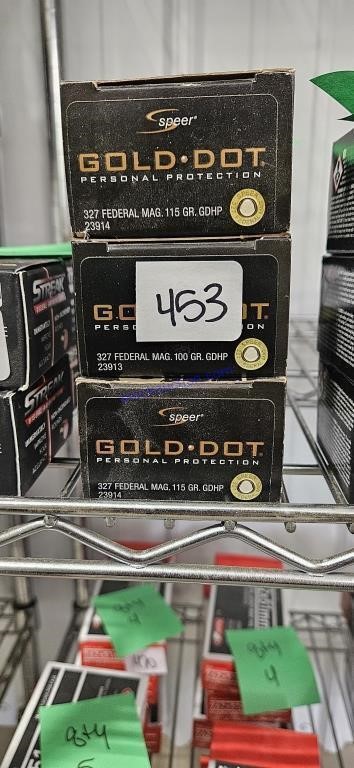 3 Gold dot 327 Federal mag 116 grain
 ONE MONEY