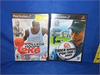 PS2 Games - Tiger Woods & College Hoops 2K6