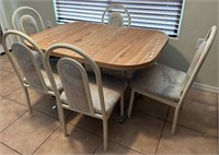 Wood Top Dining Table w 5 Chairs