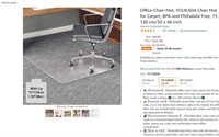 Office-Chair-Mat, YOUKADA Chair Mat for Carpet