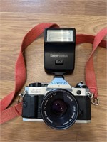 Canon ae-1 camera with flash - untested