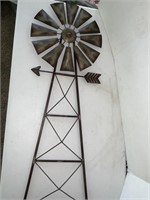 44 inch metal wall hanging windmill