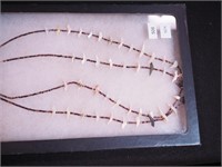 Abalone fetish necklace, mostly birds