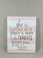 Proverbs 31:25 Canvas Picture