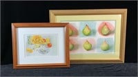 Pears Original Watercolor & Fruit/Flowers Print