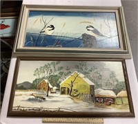 2 framed paintings-Local Artist Dean Haddock