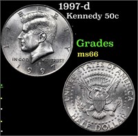1997-d Kennedy Half Dollar 50c Grades GEM+ Unc