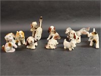 Ten Vintage Porcelain Dog Figurines