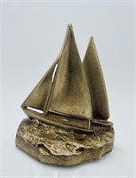 MCM Brass Sailboat Sculpture/Paperweight
