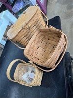 3 Longaberger baskets