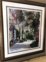 Lg Decorative print Double Matted & Framed