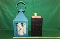 Metal Candle Lantern w/ Battery Candles & More