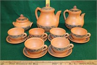 Tunisian Handmade Teapot, Coffe Pot, Sugar & 6 Cup