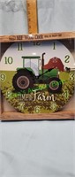 Tractor - Time on the Farm MDF Wood 13in Clock