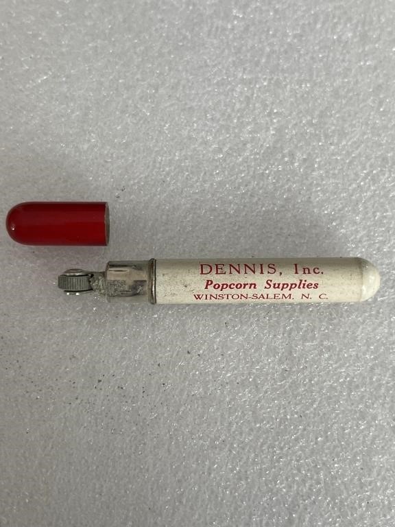 Vintage  Pen Lighter Advertising Dennis Inc ?