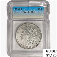 1896-S Morgan Silver Dollar ICG EF45